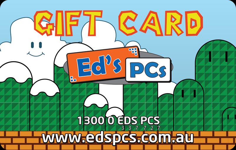 Ed's PCs gift card, Super Mario design